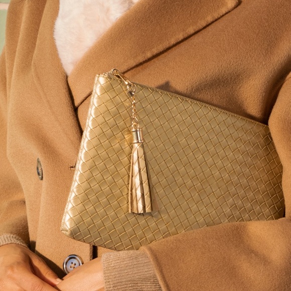 NWT Virginia Wolf Mimi Curateur Mini Woven Clutch - Picture 5 of 7